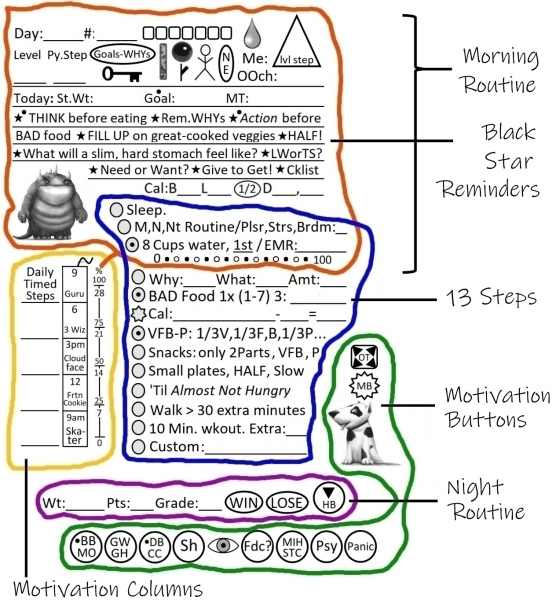 Log with explanations
